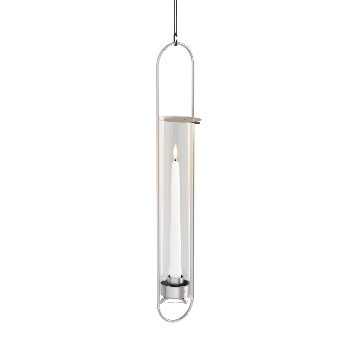 OVAL CANDLE 55 Kerzenhalter silber