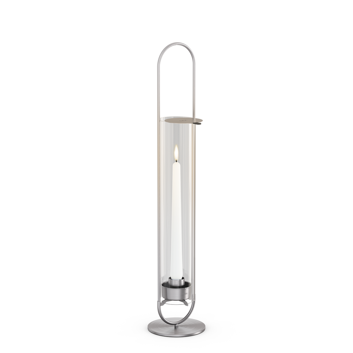 OVAL CANDLE 55 Kerzenhalter silber