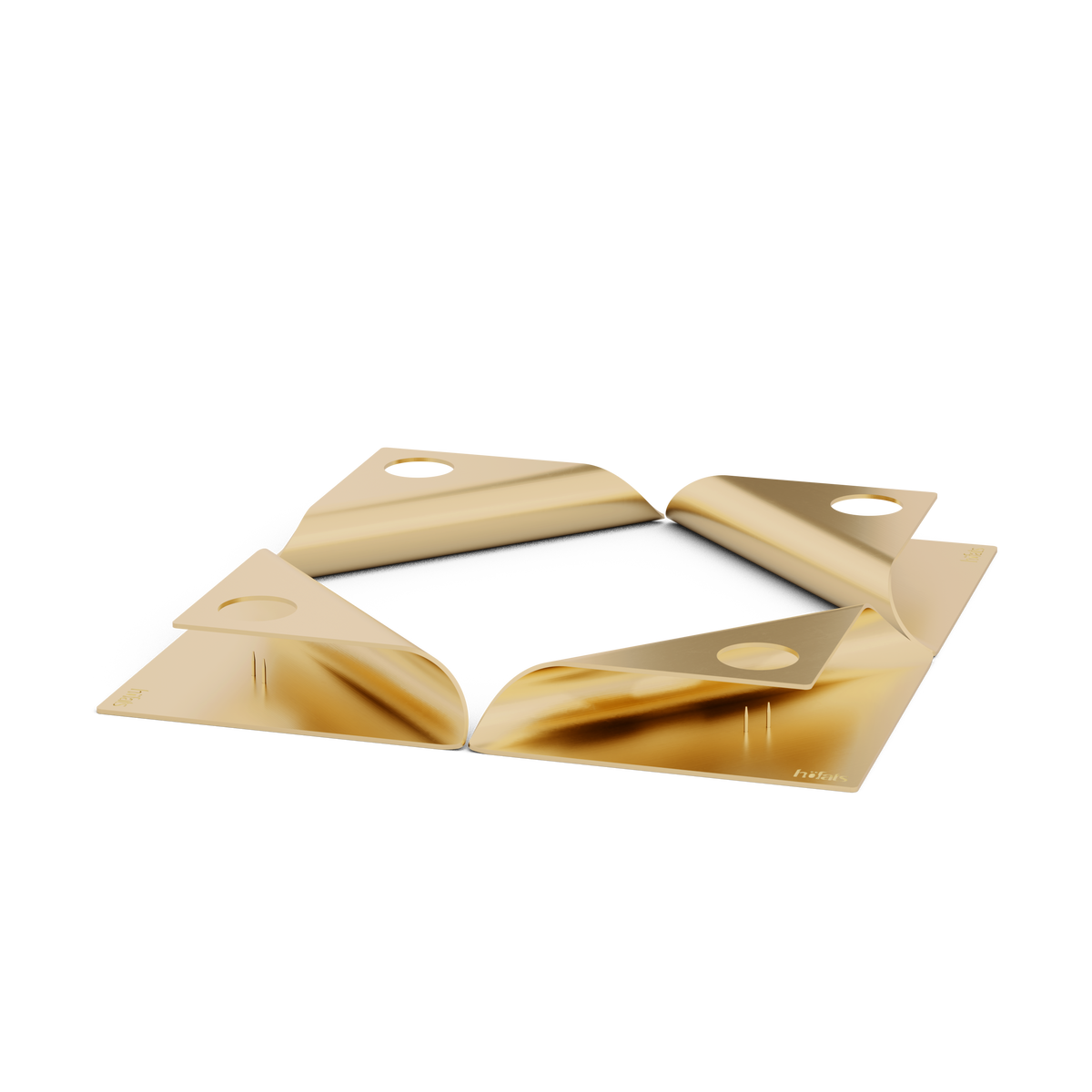 SQUARE CANDLE Kerzenhalter-Set gold
