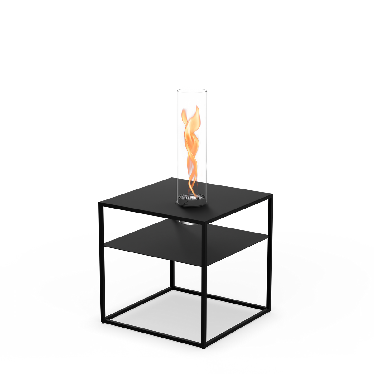 FIRE FRAME Lounge-Tisch mit SPIN air 900 Einbau