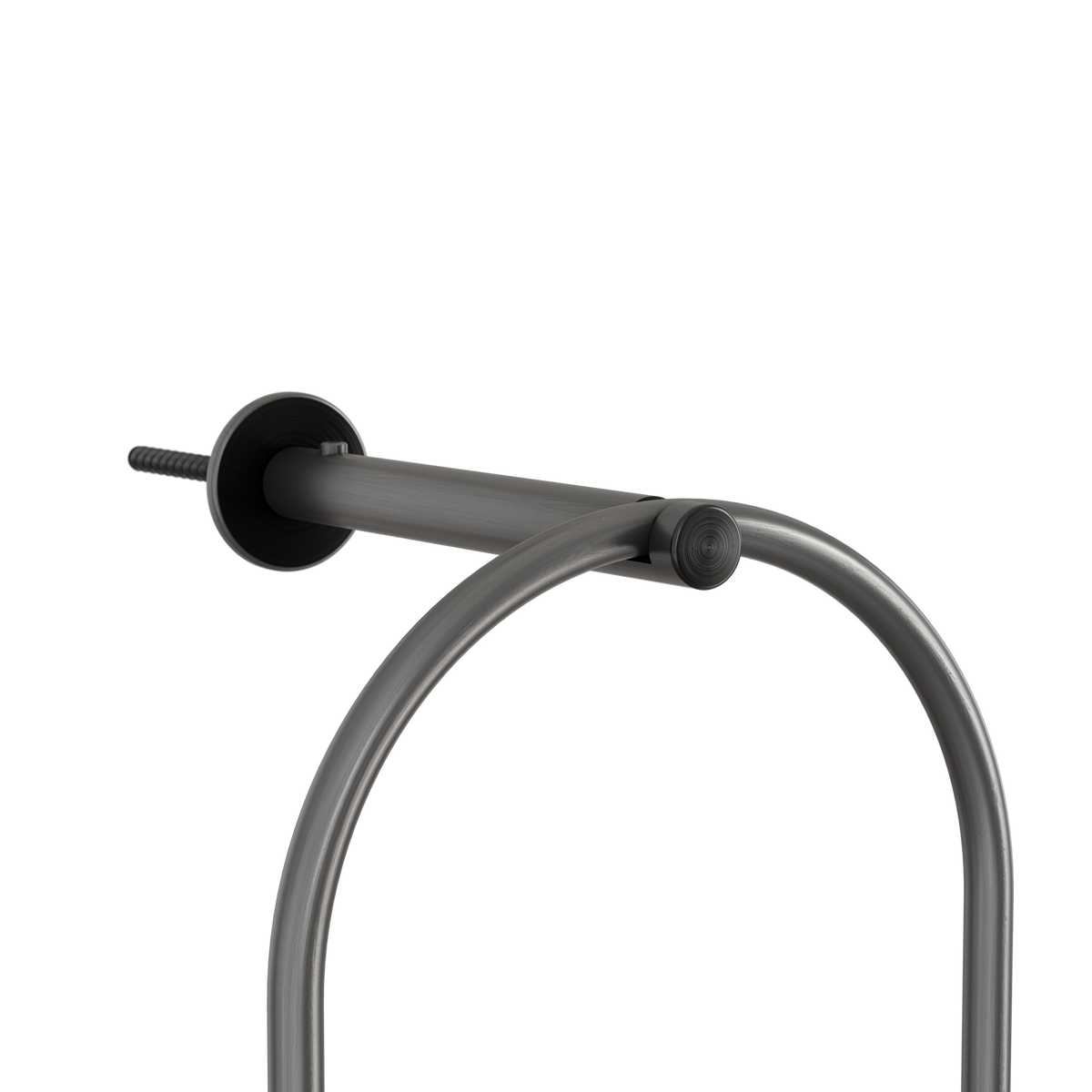 OVAL CANDLE Wandhalter schwarz gebürstet
