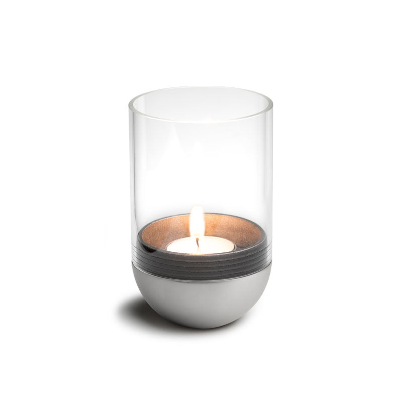 GRAVITY CANDLE Windlicht silber – Produktansicht 1
