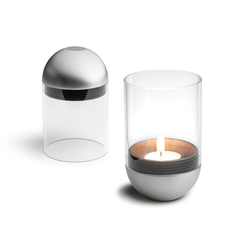 GRAVITY CANDLE Windlicht silber – Produktansicht 2