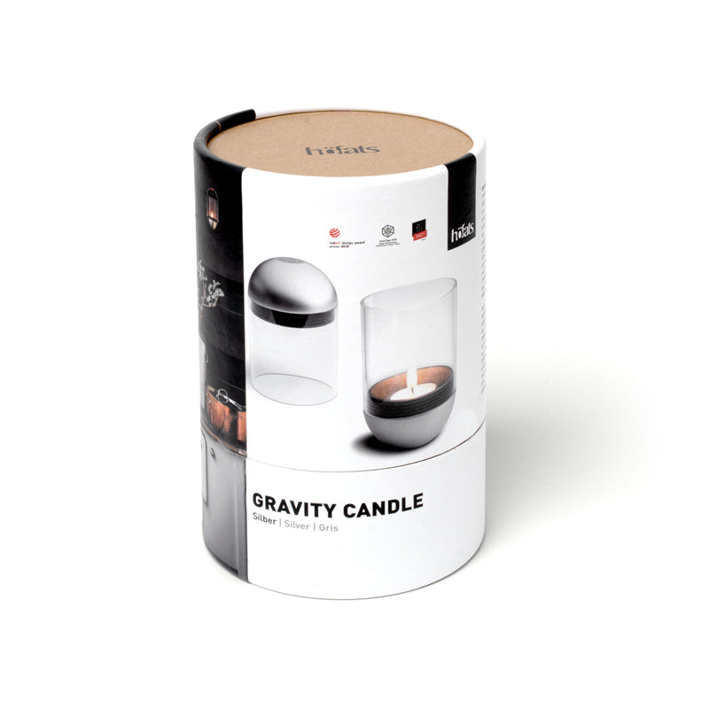 GRAVITY CANDLE Windlicht silber – Produktansicht 3