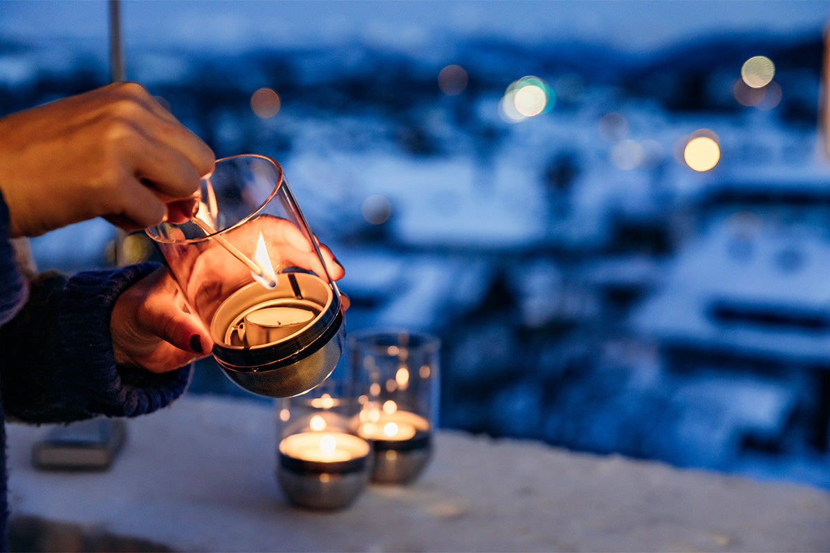 GRAVITY CANDLE Windlicht silber – Produktansicht 4