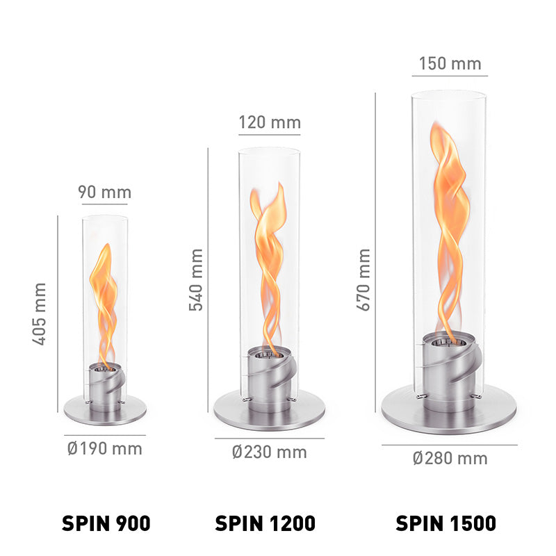 SPIN classic 900 Tischfeuer silber – Produktansicht 3
