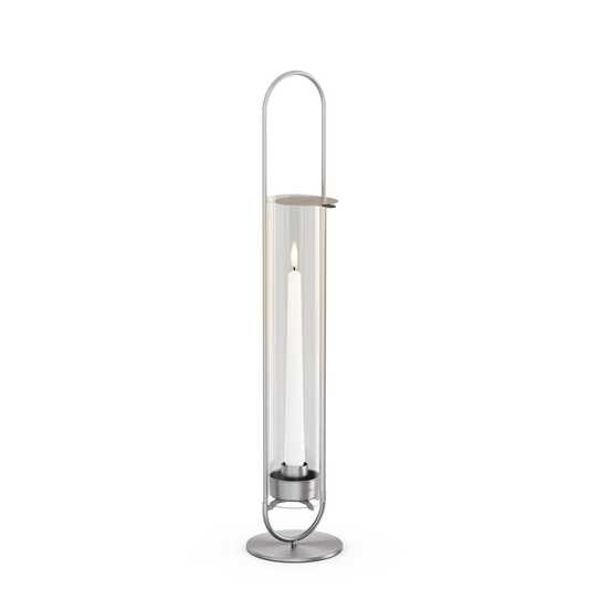 OVAL CANDLE 55 Kerzenhalter silber