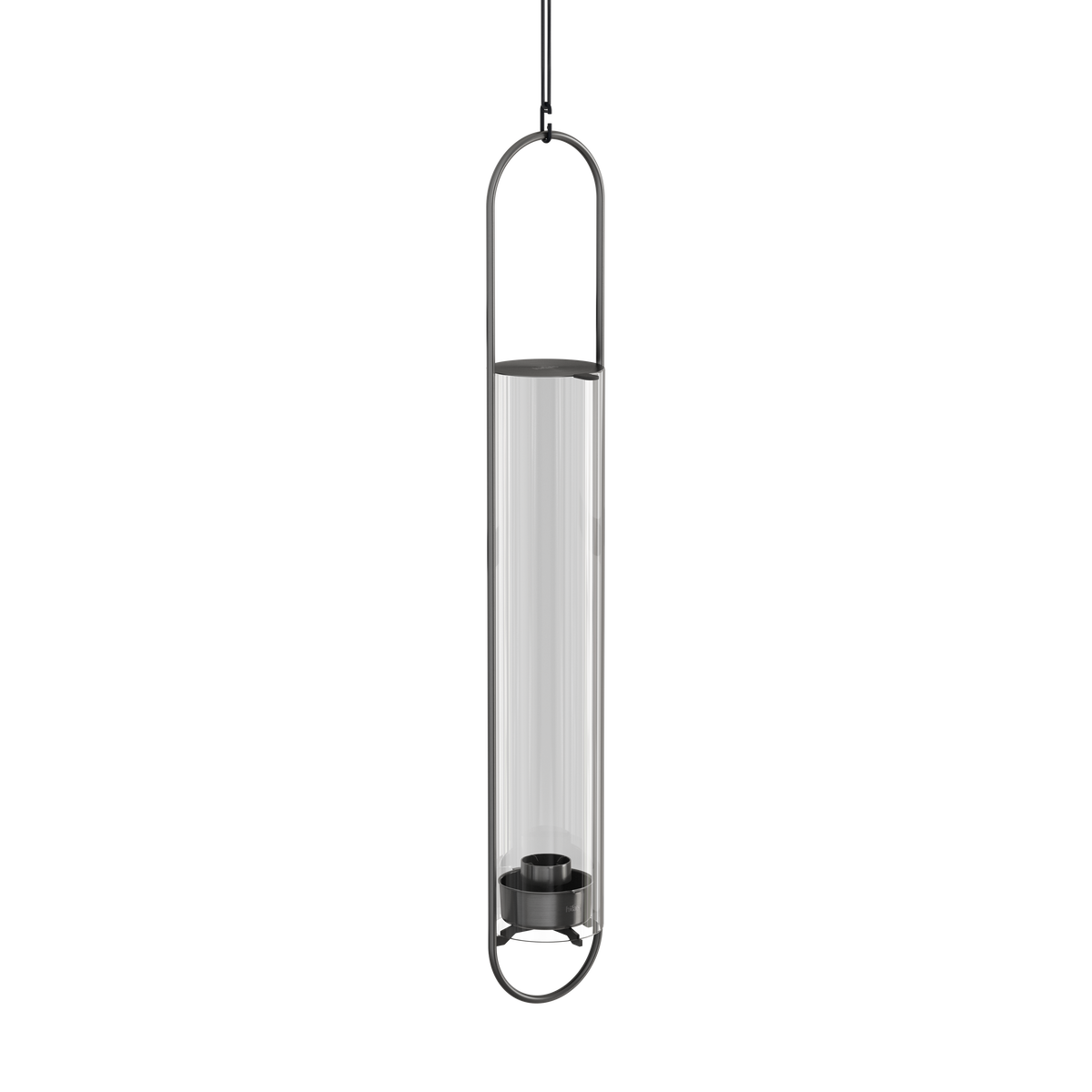 OVAL CANDLE 55 Kerzenhalter schwarz gebürstet