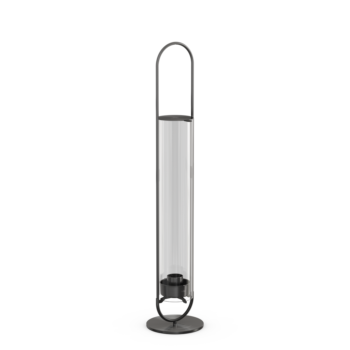 OVAL CANDLE 55 Kerzenhalter schwarz gebürstet