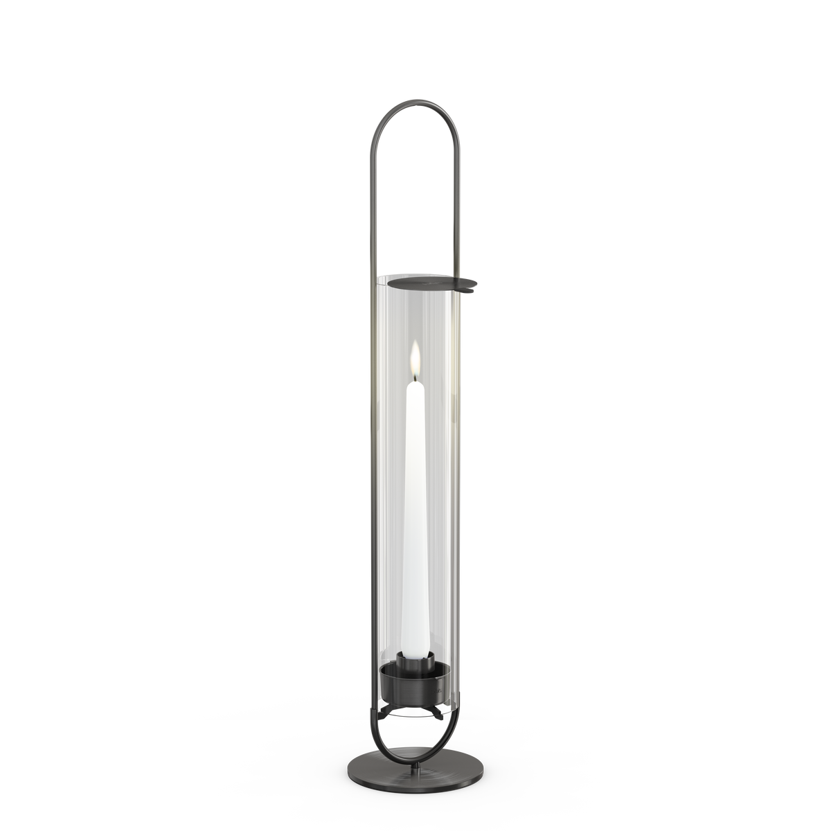 OVAL CANDLE 55 Kerzenhalter schwarz gebürstet