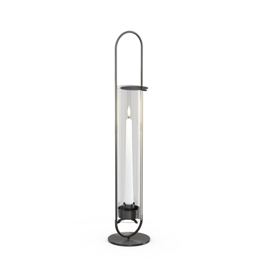 OVAL CANDLE 55 Kerzenhalter schwarz gebürstet