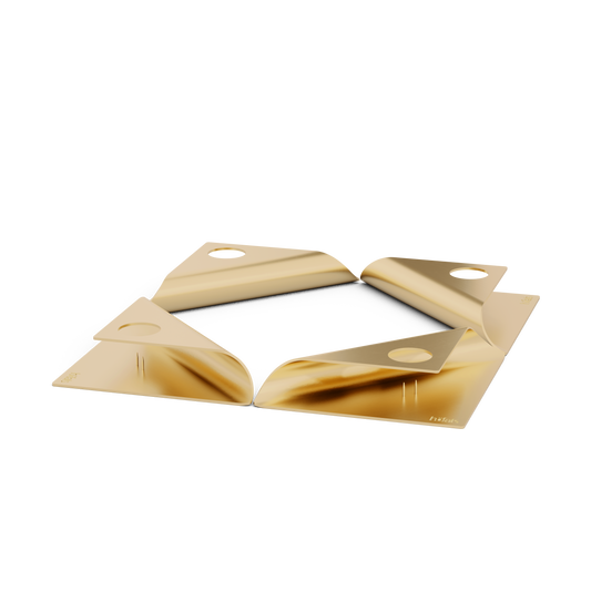 SQUARE CANDLE Kerzenhalter-Set gold