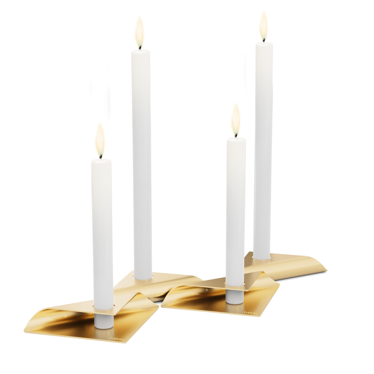 SQUARE CANDLE Kerzenhalter-Set gold