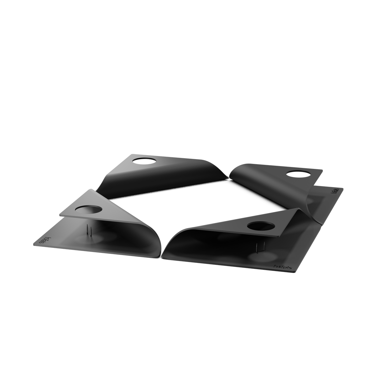 SQUARE CANDLE Kerzenhalter-Set schwarz
