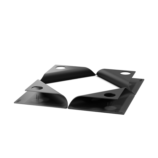 SQUARE CANDLE Kerzenhalter-Set schwarz