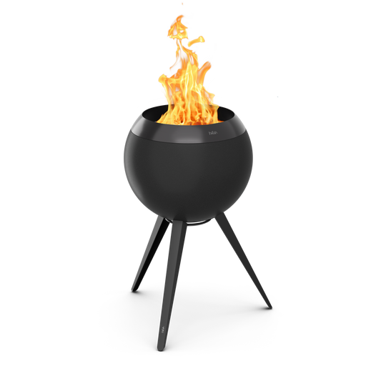 MOON 45 Feuerkorb mit hohem Fuß all black