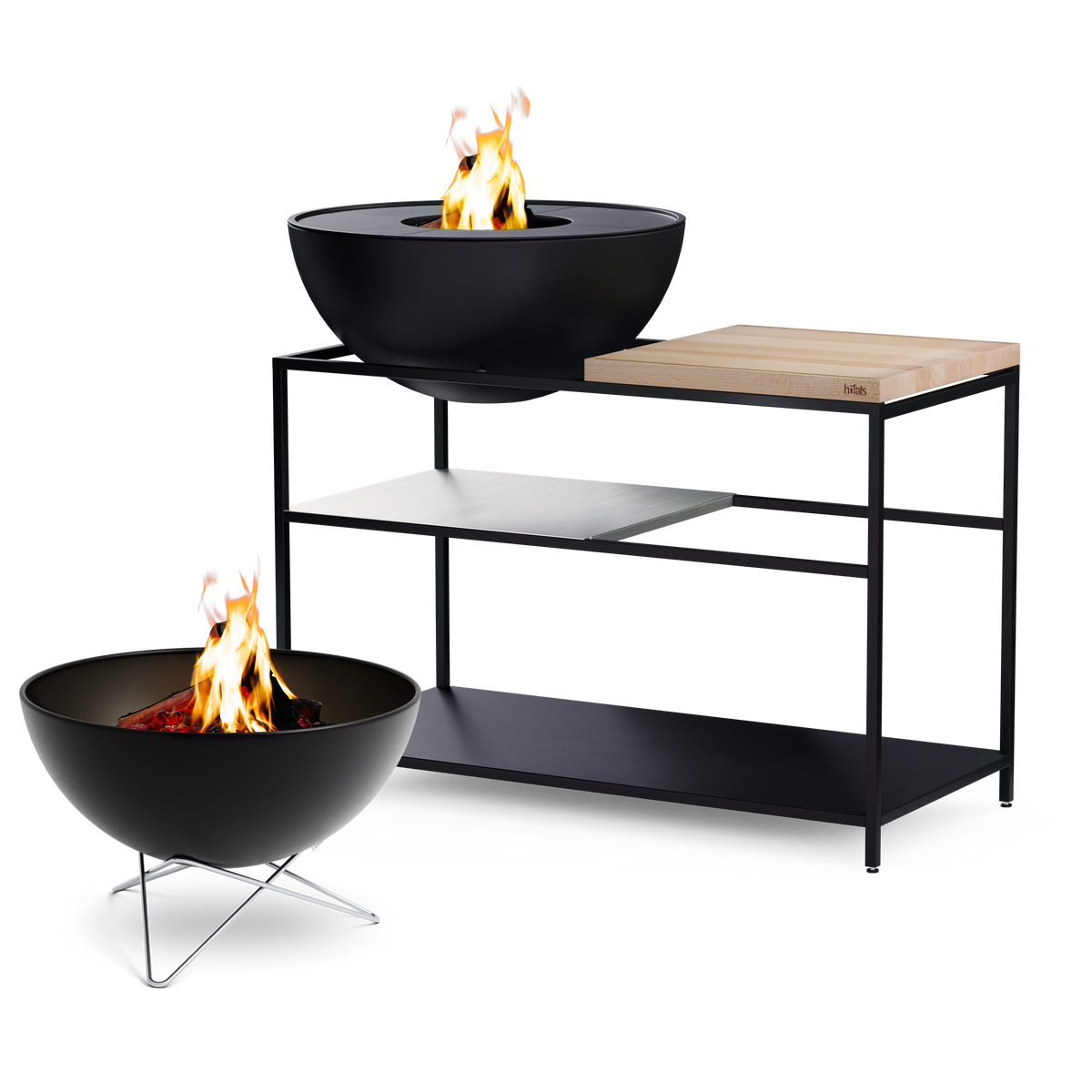 FIRE KITCHEN mit BOWL 70 Plancha-Grillset tief