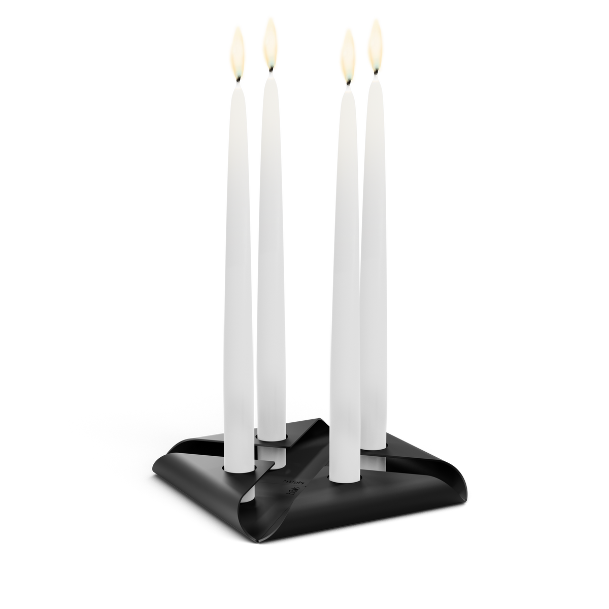 SQUARE CANDLE Kerzenhalter-Set schwarz